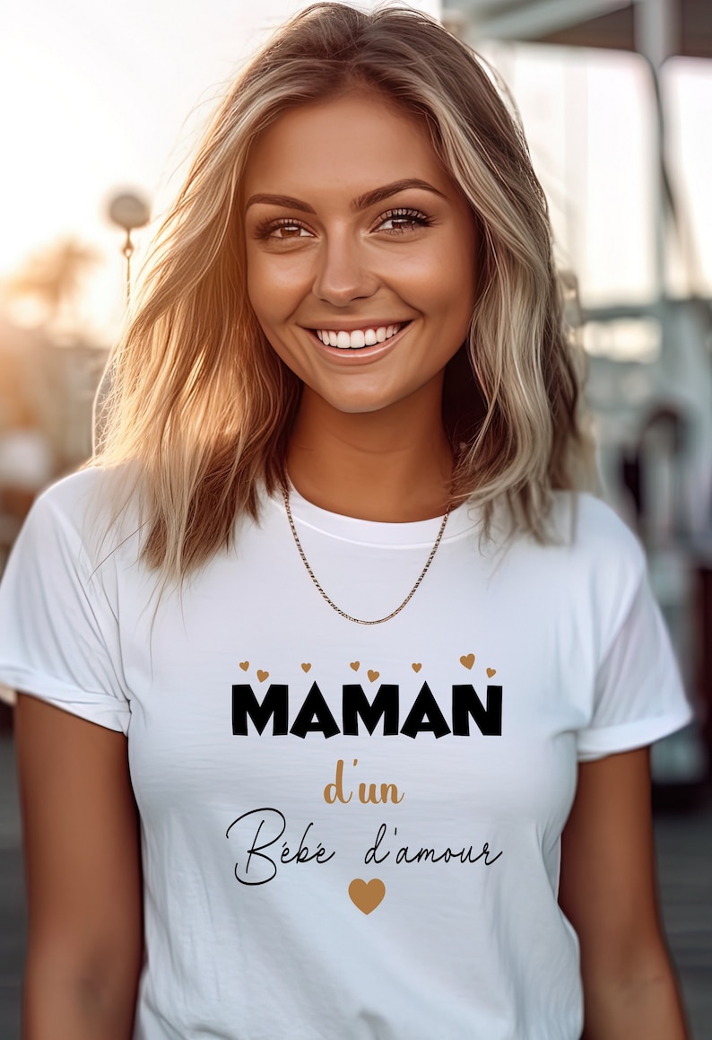 Duo T-shirt femme et body bébé , cadeau pour maman, cadeau fête des mères, Livraison GRATUITE avec Mondial Relay image 3