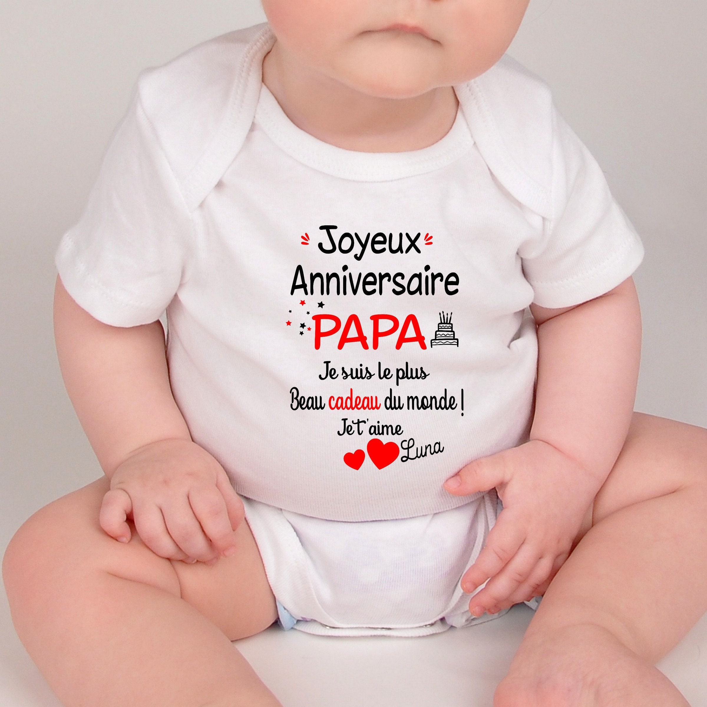 Joyeux anniversaire Papa Je t'aime Bavoir Bébé