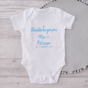 Gepersonaliseerde baby bodysuit, baby bodysuit, cadeau voor papa BLEU