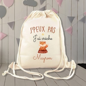 Sac  à dos personnalisé enfant, modèle renard ,sac pour crèche , 30x36cm