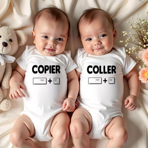 Culbutomind Body Bébé Jumeaux Baby I Love My Grandma Grandpa Vêtement