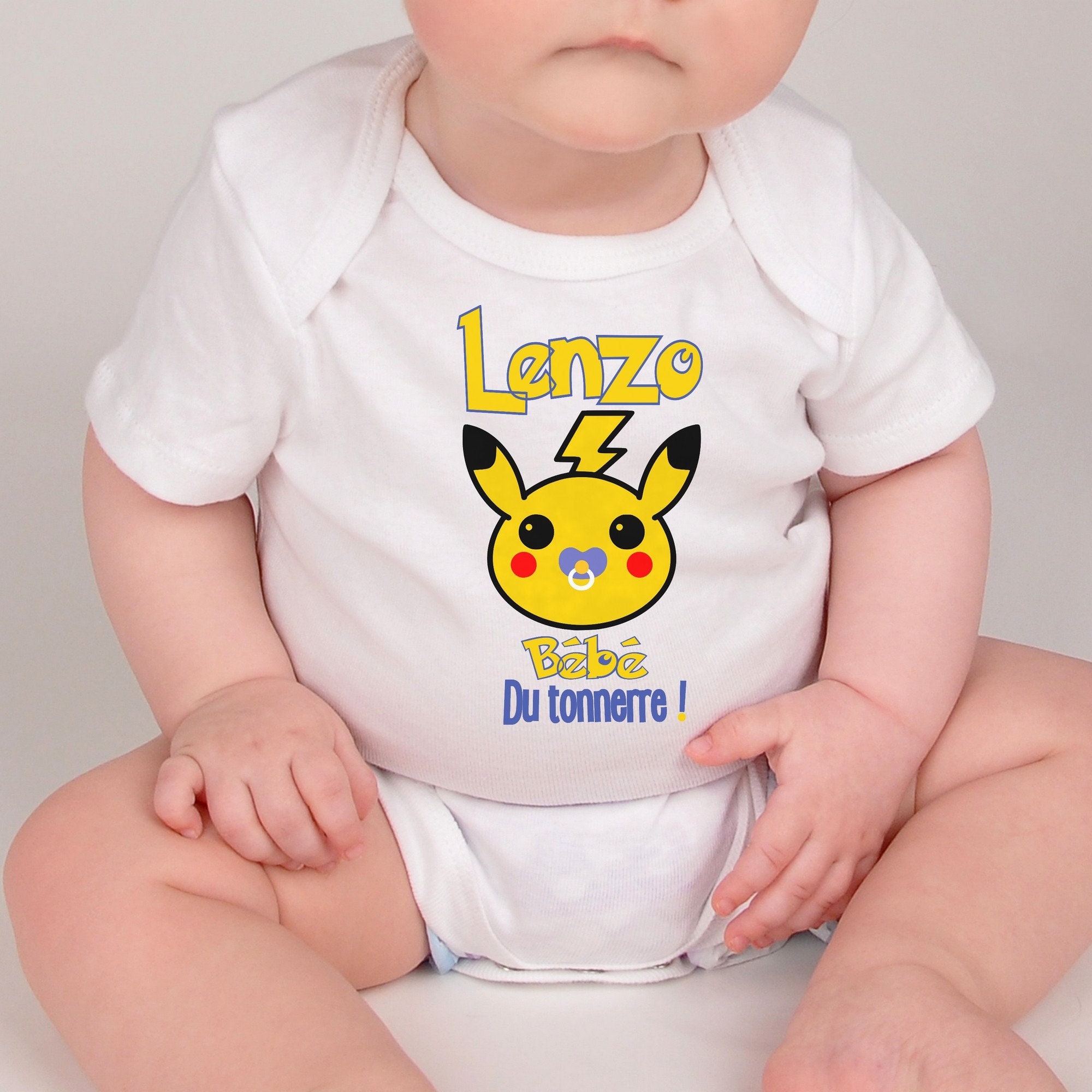 Body de bebe personalizado modelo Pikachu regalo para bebe Etsy Espana