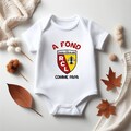 Personalized RCL baby bodysuit "All in for Racing Club de Lens", RC Lens supporter product logo