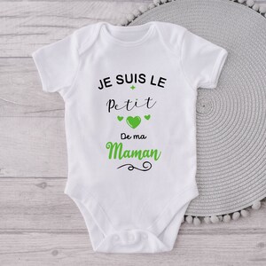 Body bébé personnalisé, Petit coeur de ma maman, body bébé maman, cadeau fête des mères image 3