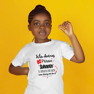 Tshirt enfant personnalisé, je vais être grande soeur, tshirt annonce grossesse ROUGE