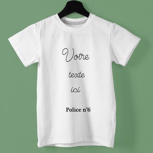 Tshirt enfant à personnaliser avec votre texte, cadeau pour enfant image 6