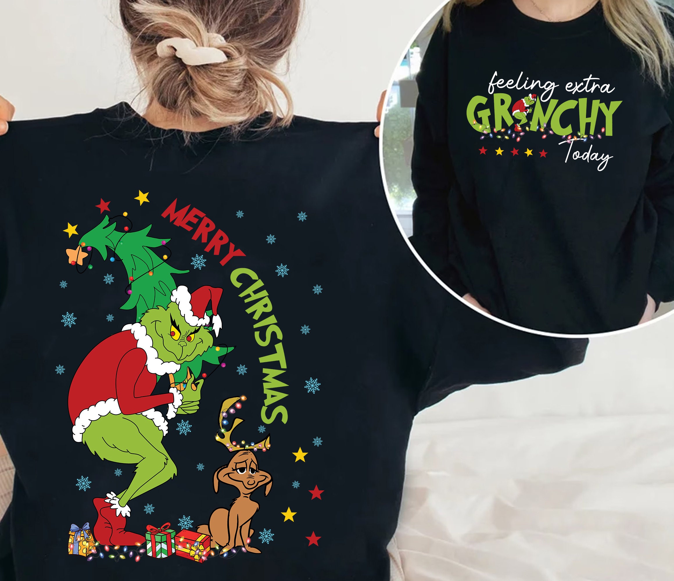 The Grin Christmas Double Sided Sweatshirt