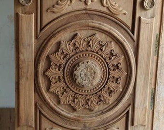 Handcrafted Teak wood Main or Entrance Door for Home Decor