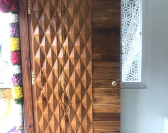 Handcrafted Teak wood Main or Entrance Door for Home Decor