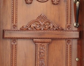 Handcrafted Teak wood Main or Entrance Door for Home Decor