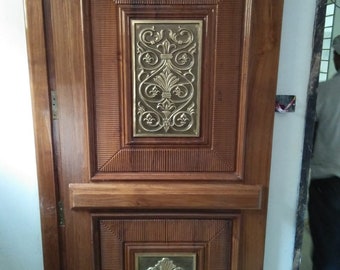 Handcrafted Teak wood Main or Entrance Door for Home Decor