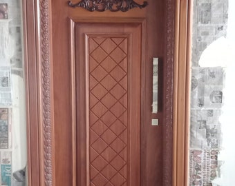 Handcrafted Teak wood Main or Entrance Door for Home Decor