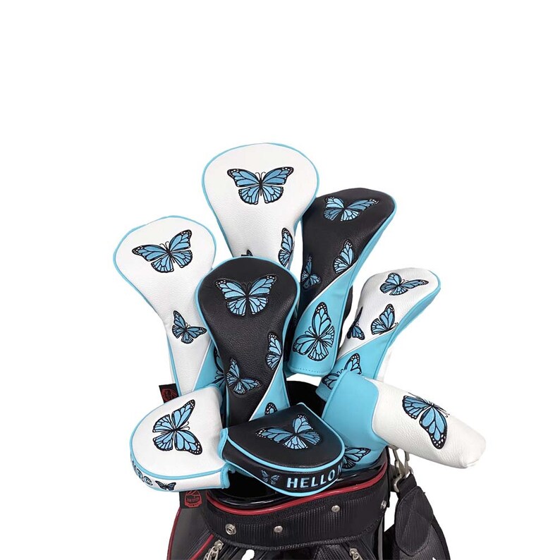Blue Butterfly Golf Headcovers Golf Head Covers for Driver Etsy