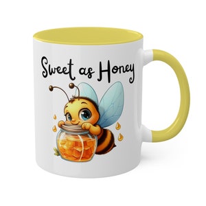 Cute Bee Mug, Coffee Lovers Gift, Bee Keeper Gift, Sweet as Honey Bee Coffee Mug, Saying Graphic Mug,Gift for Her,Friend Gift, Happy Bee Mug