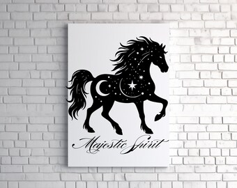 Horse Wall Art, Celestial Horse Home Decor, Equestrian Wall Art, Housewarming Gift, Country Decor, Western Decor, Celestial Horse Art Print