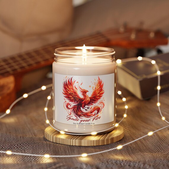 Phoenix Duftkerze Soja Kerze Aromatherapie Kerze Geschenk für Freund Home Decor Meditation Ignite Your Fire Candle