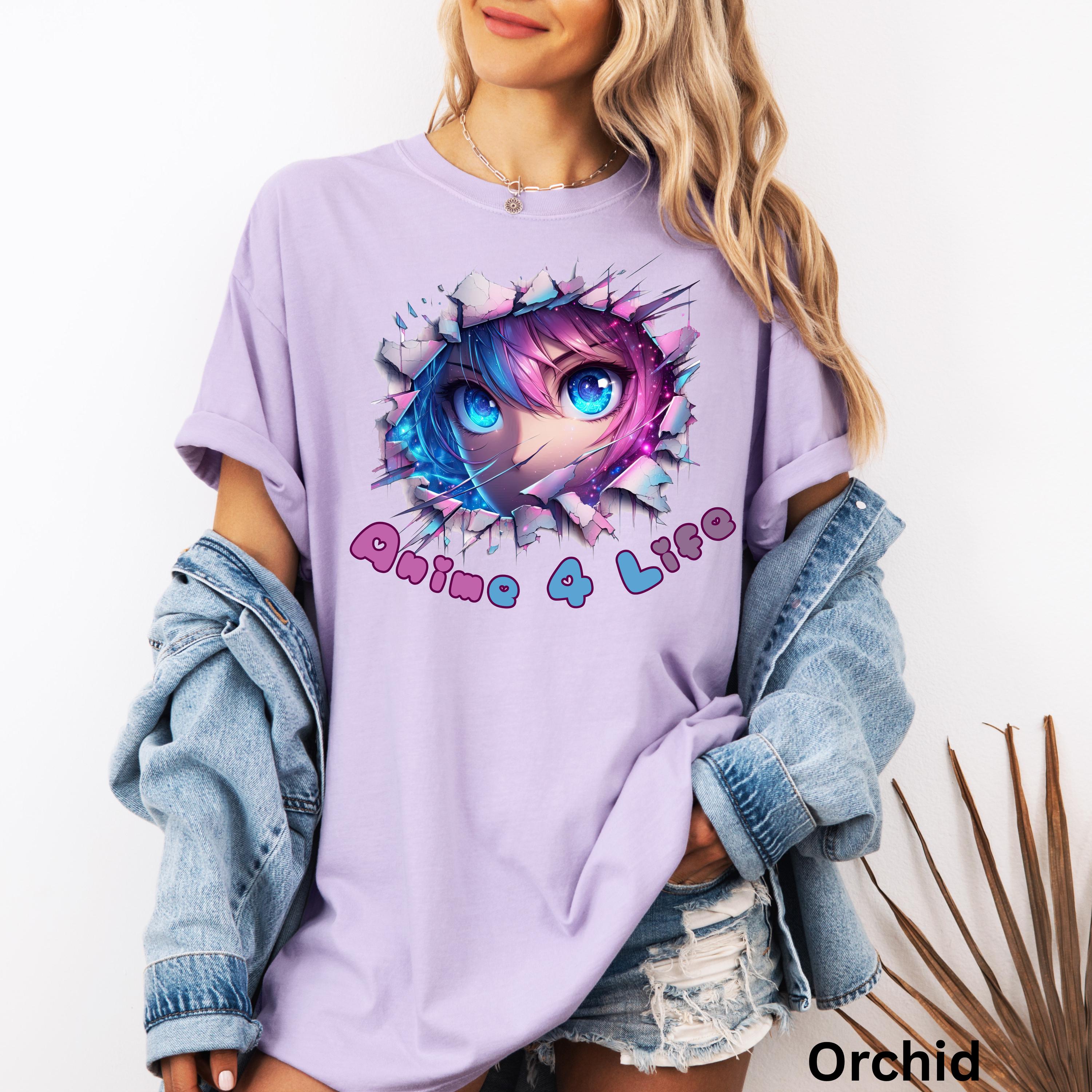 ティーンの女の子向けアニメTシャツ。アニメ4ライフの格言Tシャツ