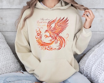 Fire Phoenix Hoodie Rise From the Ashes Phoenix Hooded Sweatshirts