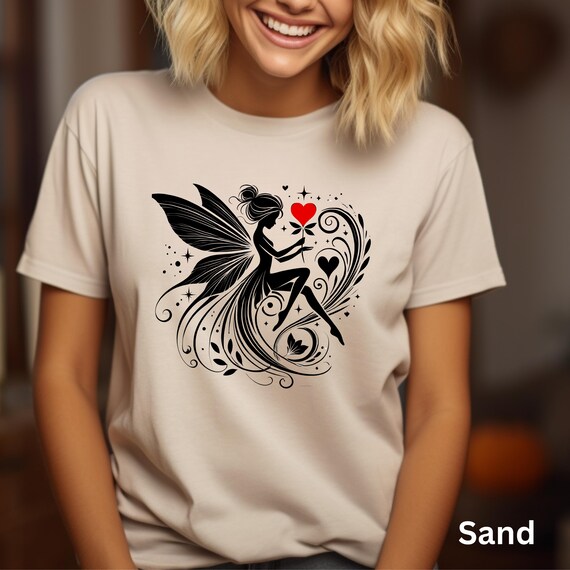 Fairy Shirt Flower Fairy Tee Fairies Tshirt Fairy Heart Floral