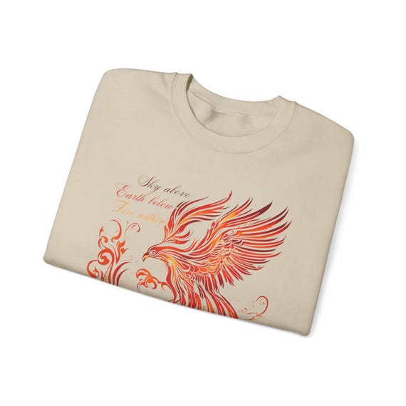 Fire Phoenix Sweatshirt for Women Majestic Phoenix Graphic Sweater