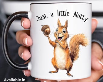 Squirrel Mug Ceramic Coffee Cup 11oz 15oz Funny Drinkware Kitchen Decor Animal Mug Gift