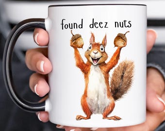 Funny Squirrel Coffee Mug Animal Tea Cup Novelty Kitchen Drinkware Ceramic Mug Gift for Squirrel Lover Unique Beverage Home Decor
