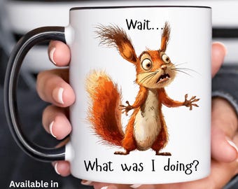 Squirrel Mug Animal Coffee Cup Nature Lover Gift Funny Drinkware Unique Kitchen Decor