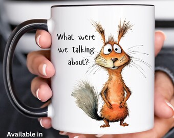 Squirrel Coffee Mug 11oz 15oz Ceramic Cup Funny Animal Drinkwar Kitchen Decor