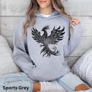 Fire Phoenix Hoodie Rise from the Ashes Phoenix Sweatshirts, Firebird Phoenix Mythical Bird Shirt, Rebirth Strength Shirt Gifts for Her