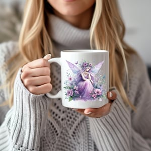 Tazza da caffè fata Tazza magica a farfalla fata, tazza stravagante Fairycore Tazza da fata Boho, regalo fata per lei, regali per gli amanti del caffè fata da giardino