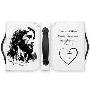 Jesus Bible Cover Christian Gift for Friend Gift Church Bible Case Faith Based Protection Bible Cover Gifts for Women Bible Study Scripture