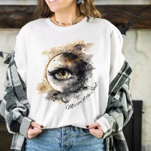 Celestial Shirt, Spiritual Third Eye Tee, Sun Moon Eye T-Shirt, Manifest Shirt, Celestial Eye Mirror to the Soul Shirt, Mystical Universe