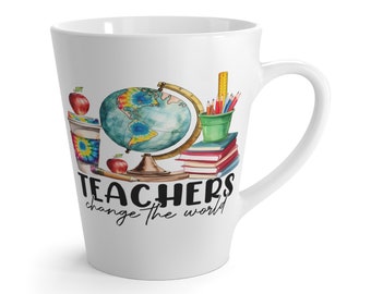 Regalo de agradecimiento al maestro, taza de cambio del mundo del maestro, regalo para el maestro, taza de regalo del maestro del último día de escuela, regalo de agradecimiento para el maestro