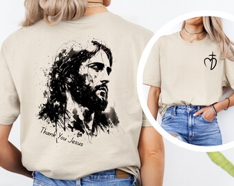 イエスのクリスチャンシャツ、神の子、十字架Tシャツ、女性用、信仰、聖書Tシャツ、イエスへの感謝のTシャツ、教会グループへのギフト、シャツギフト