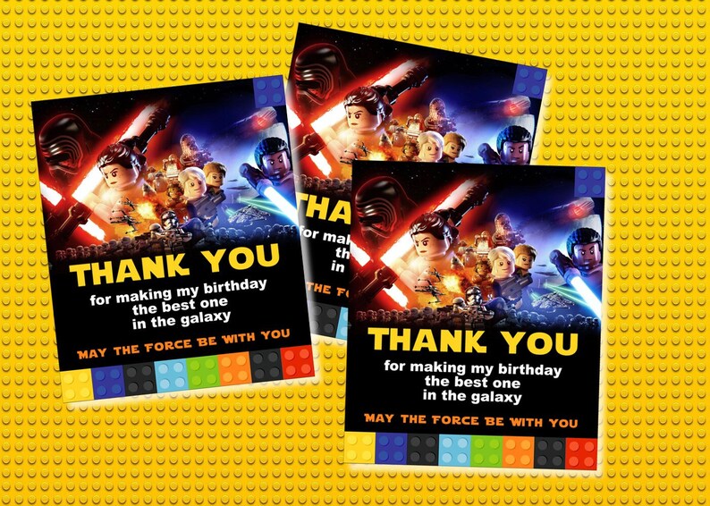 Star Wars Thank You Tag Printable Jedi Party Galactic Party - Etsy