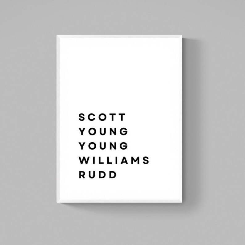 AC/DC Line-up Band Members Printable Print Poster Wall Art A2 A3 A4 A5 ...