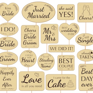 Rustic Wedding Photo Booth Props: Country-Chic DIY (PDF Downloadable Files)