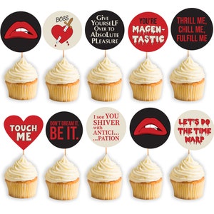 The Rocky Horror Picture Show cupcake toppers Halloween Party Horror movie cake toppers Spooky Party Printable Decorations Instant download