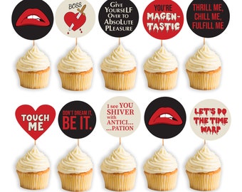 The Rocky Horror Picture Show cupcake toppers Halloween Party Horror movie cake toppers Spooky Party Printable Decorations Instant download