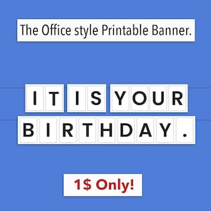The Office Birthday Party banner The Office tv show party The Office Party It Is Your Birthday banner Printable bounting The Office banner