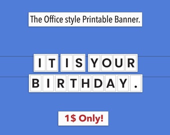 Banner de cumpleaños de The Office: «Es tu cumpleaños» imprimible (PDF)
