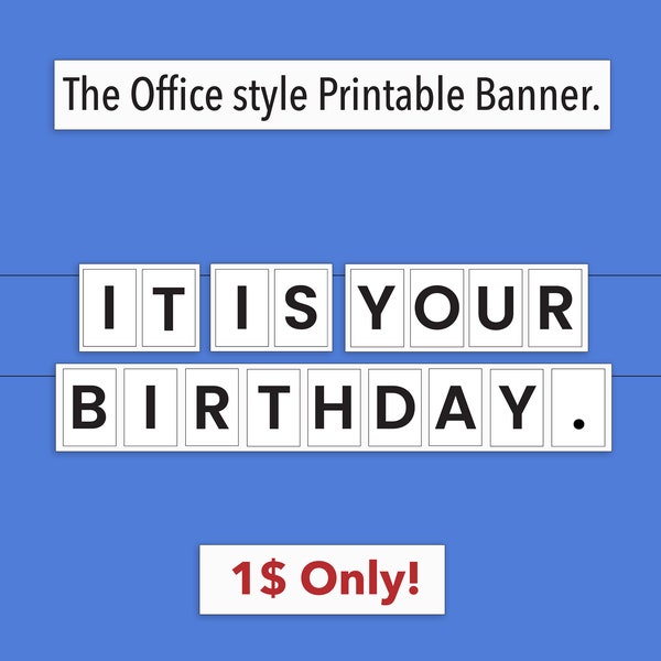 The Office Birthday Party banner The Office tv show party The Office Party It Is Your Birthday banner Printable bounting The Office banner