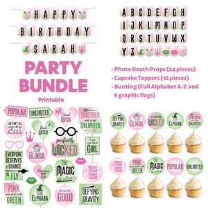 Printable Witch party decor Good Witch and Wicked Witch party Personalised banner for Birthday Party pack Magic Party Wickedly Fun Party