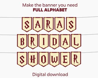 Wizard Bachelorette Party, Magic Bridal Shower Banner, Hen Party Decor (Digital Download)