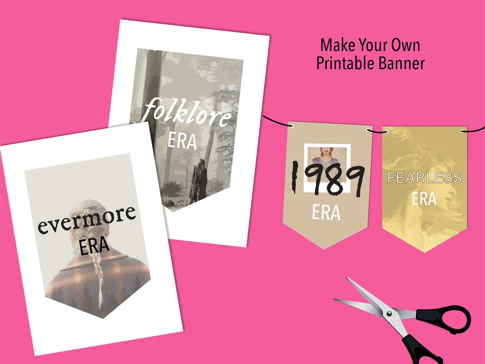 Printable Taylor Swift Banner Taylor Swift ERAS Party Banner Printable Bunting Swiftie Party