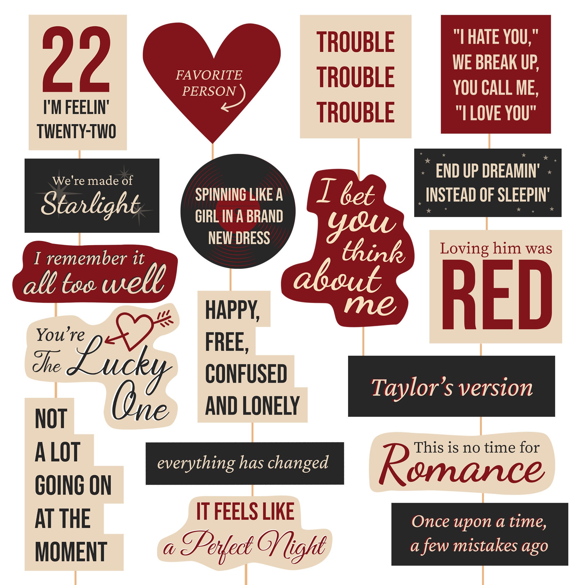 Taylor Swift Party Decorations Bundle Taylor Swift Eras Party Swiftie Party  Pack Taylor Swift Merch Taylor Swift Tour 2023 Printable Decor 