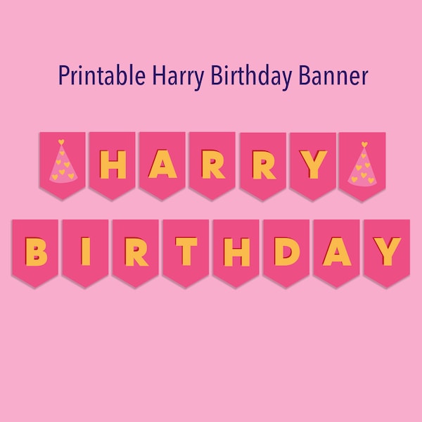 Harry Birthday Party Banner Harry Birthday Banner Printable Bunting HS decorations Printable Birthday Garland Birthday decoration