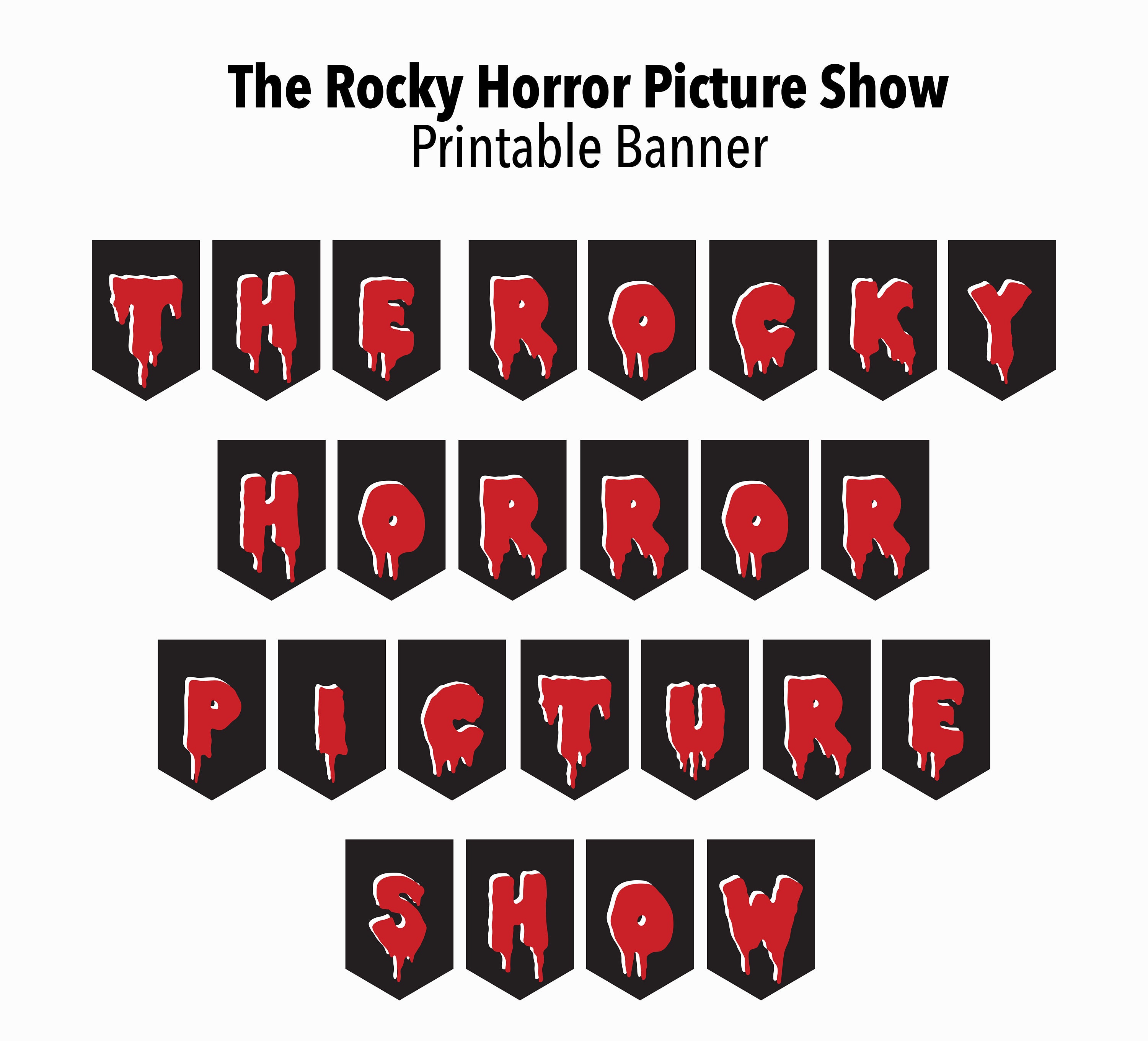 The Rocky Horror Picture Show Party Decorations Printable Halloween ...