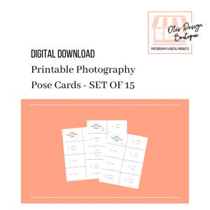 Printable Family Pose Prompt Digital Cards | Family Photo Sessions Posing Guide | Family Photography Posing Ideas | 15 Cards of Family Poses