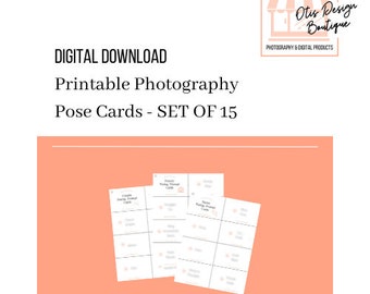 Familienfotografie Posing-Anleitung: Druckbare Pose Prompt Karten (Digitaler Download)